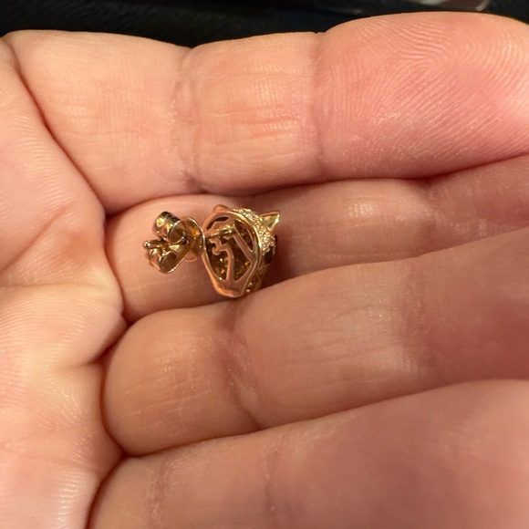 Effy Rose Gold Diamond Panther earrings - Picture 6 of 8